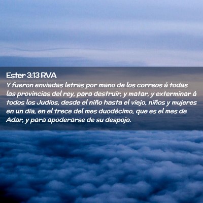Picture 02 - Ester 3:13 RVA - Y fueron enviadas letras por mano de los correos - Bible Verse Picture