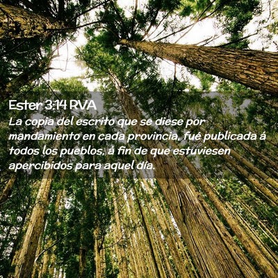 Picture 02 - Ester 3:14 RVA - La copia del escrito que se diese por mandamiento - Bible Verse Picture