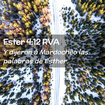 Picture 02 - Ester 4:12 RVA - Y dijeron á Mardochêo las palabras de - Bible Verse Picture