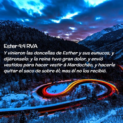 Picture 02 - Ester 4:4 RVA - Y vinieron las doncellas de Esther y sus eunucos, - Bible Verse Picture