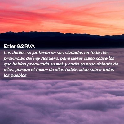 Picture 02 - Ester 9:2 RVA - Los Judíos se juntaron en sus ciudades en todas - Bible Verse Picture
