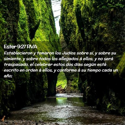 Picture 02 - Ester 9:27 RVA - Establecieron y tomaron los Judíos sobre sí, y - Bible Verse Picture