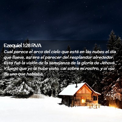 Picture 02 - Ezequiel 1:28 RVA - Cual parece el arco del cielo que está en las - Bible Verse Picture