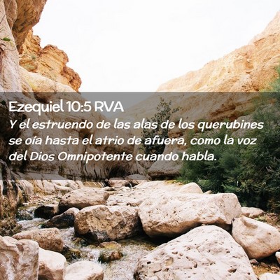 Picture 02 - Ezequiel 10:5 RVA - Y el estruendo de las alas de los querubines se - Bible Verse Picture