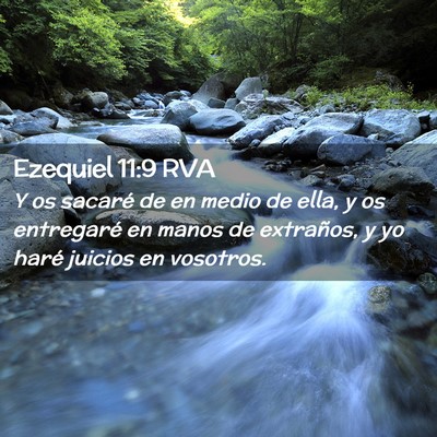 Picture 02 - Ezequiel 11:9 RVA - Y os sacaré de en medio de ella, y os entregaré - Bible Verse Picture
