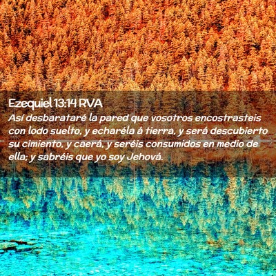 Picture 02 - Ezequiel 13:14 RVA - Así desbarataré la pared que vosotros - Bible Verse Picture