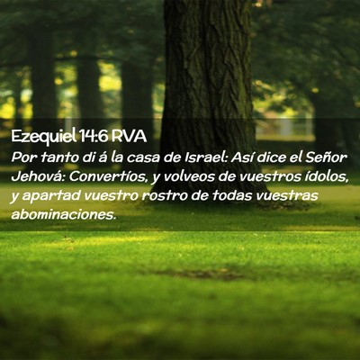 Picture 02 - Ezequiel 14:6 RVA - Por tanto di á la casa de Israel: Así dice el - Bible Verse Picture