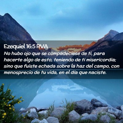 Picture 02 - Ezequiel 16:5 RVA - No hubo ojo que se compadeciese de ti, para - Bible Verse Picture
