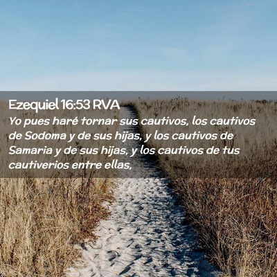 Picture 02 - Ezequiel 16:53 RVA - Yo pues haré tornar sus cautivos, los cautivos - Bible Verse Picture
