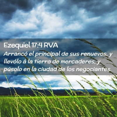 Picture 02 - Ezequiel 17:4 RVA - Arrancó el principal de sus renuevos, y llevólo - Bible Verse Picture