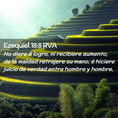Picture 02 - Ezequiel 18:8 RVA - No diere á logro, ni recibiere aumento; de la - Bible Verse Picture