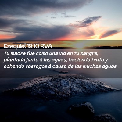 Picture 02 - Ezequiel 19:10 RVA - Tu madre fué como una vid en tu sangre, plantada - Bible Verse Picture