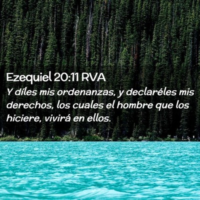 Picture 02 - Ezequiel 20:11 RVA - Y díles mis ordenanzas, y declaréles mis - Bible Verse Picture