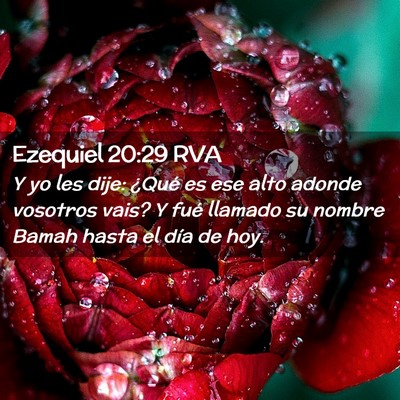 Picture 02 - Ezequiel 20:29 RVA - Y yo les dije: ¿Qué es ese alto adonde vosotros - Bible Verse Picture