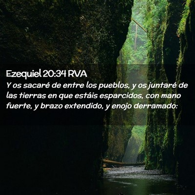 Picture 02 - Ezequiel 20:34 RVA - Y os sacaré de entre los pueblos, y os juntaré - Bible Verse Picture
