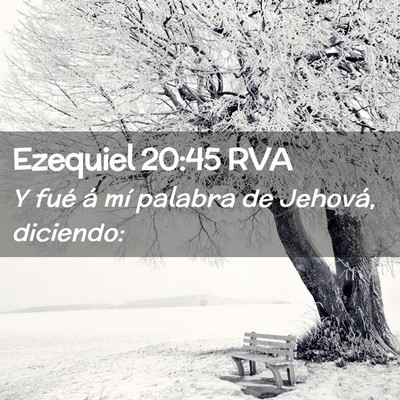 Picture 02 - Ezequiel 20:45 RVA - Y fué á mí palabra de Jehová, - Bible Verse Picture