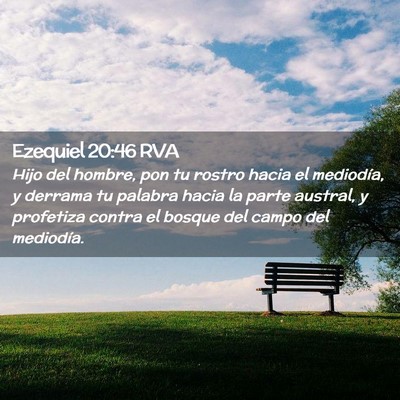 Picture 02 - Ezequiel 20:46 RVA - Hijo del hombre, pon tu rostro hacia el - Bible Verse Picture