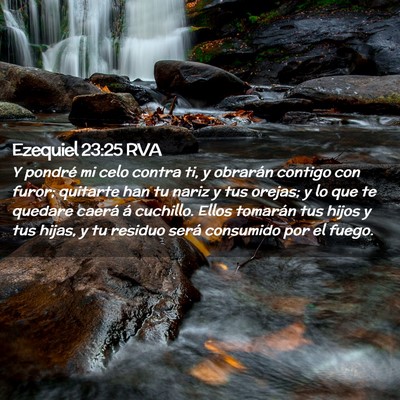 Picture 02 - Ezequiel 23:25 RVA - Y pondré mi celo contra ti, y obrarán contigo - Bible Verse Picture