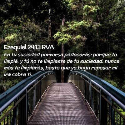 Picture 02 - Ezequiel 24:13 RVA - En tu suciedad perversa padecerás: porque te - Bible Verse Picture