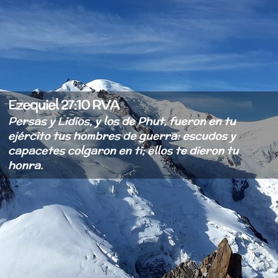 Picture 02 - Ezequiel 27:10 RVA - Persas y Lidios, y los de Phut, fueron en tu - Bible Verse Picture