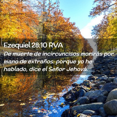 Picture 02 - Ezequiel 28:10 RVA - De muerte de incircuncisos morirás por mano de - Bible Verse Picture