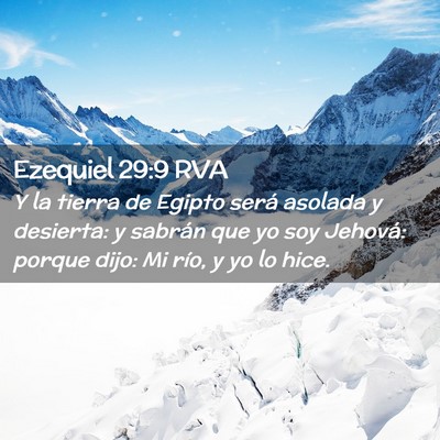 Picture 02 - Ezequiel 29:9 RVA - Y la tierra de Egipto será asolada y desierta: y - Bible Verse Picture