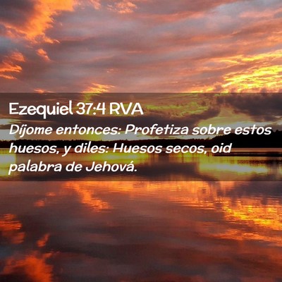 Picture 02 - Ezequiel 37:4 RVA - Díjome entonces: Profetiza sobre estos huesos, y - Bible Verse Picture