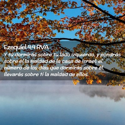 Picture 02 - Ezequiel 4:4 RVA - Y tú dormirás sobre tu lado izquierdo, y - Bible Verse Picture