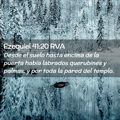 Picture 02 - Ezequiel 41:20 RVA - Desde el suelo hasta encima de la puerta había - Bible Verse Picture