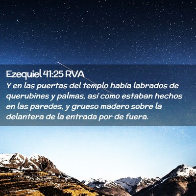 Picture 02 - Ezequiel 41:25 RVA - Y en las puertas del templo había labrados de - Bible Verse Picture