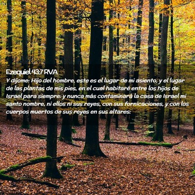 Picture 02 - Ezequiel 43:7 RVA - Y díjome: Hijo del hombre, este es el lugar de - Bible Verse Picture