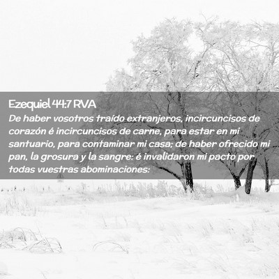 Picture 02 - Ezequiel 44:7 RVA - De haber vosotros traído extranjeros, - Bible Verse Picture