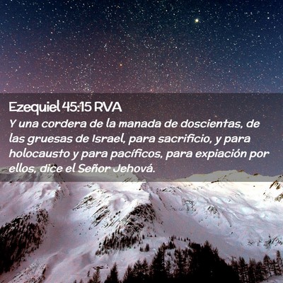 Picture 02 - Ezequiel 45:15 RVA - Y una cordera de la manada de doscientas, de las - Bible Verse Picture