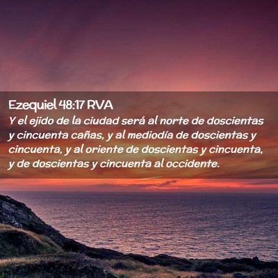 Picture 02 - Ezequiel 48:17 RVA - Y el ejido de la ciudad será al norte de - Bible Verse Picture