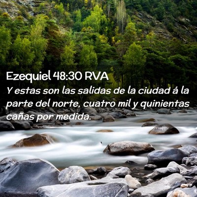 Picture 02 - Ezequiel 48:30 RVA - Y estas son las salidas de la ciudad á la parte - Bible Verse Picture