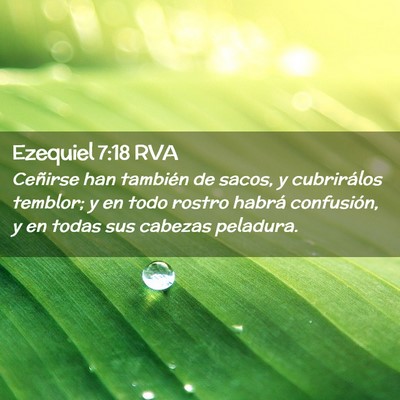 Picture 02 - Ezequiel 7:18 RVA - Ceñirse han también de sacos, y cubrirálos - Bible Verse Picture
