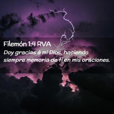Picture 02 - Filemón 1:4 RVA - Doy gracias á mi Dios, haciendo siempre memoria - Bible Verse Picture