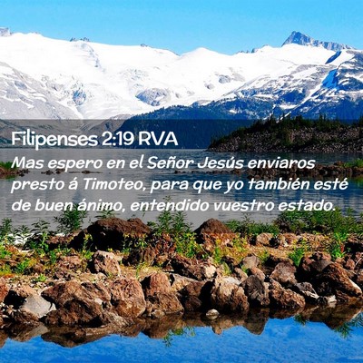 Picture 02 - Filipenses 2:19 RVA - Mas espero en el Señor Jesús enviaros presto á - Bible Verse Picture