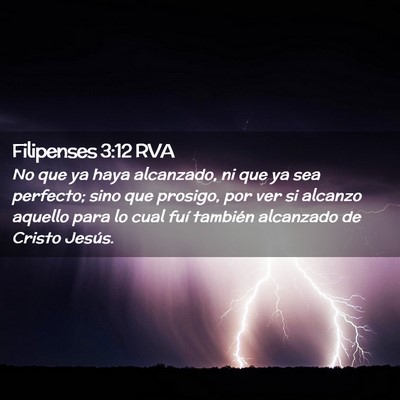 Picture 02 - Filipenses 3:12 RVA - No que ya haya alcanzado, ni que ya sea perfecto; - Bible Verse Picture