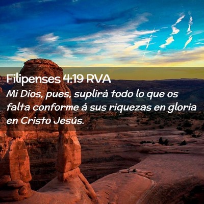 Picture 02 - Filipenses 4:19 RVA - Mi Dios, pues, suplirá todo lo que os falta - Bible Verse Picture