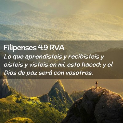Picture 02 - Filipenses 4:9 RVA - Lo que aprendisteis y recibisteis y oísteis y - Bible Verse Picture