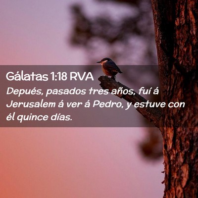 Picture 02 - Gálatas 1:18 RVA - Depués, pasados tres años, fuí á Jerusalem á - Bible Verse Picture