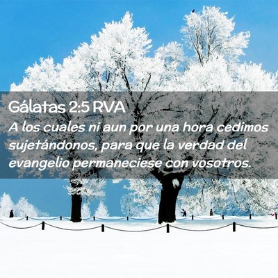 Picture 02 - Gálatas 2:5 RVA - A los cuales ni aun por una hora cedimos - Bible Verse Picture