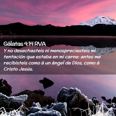 Picture 02 - Gálatas 4:14 RVA - Y no desechasteis ni menospreciasteis mi - Bible Verse Picture