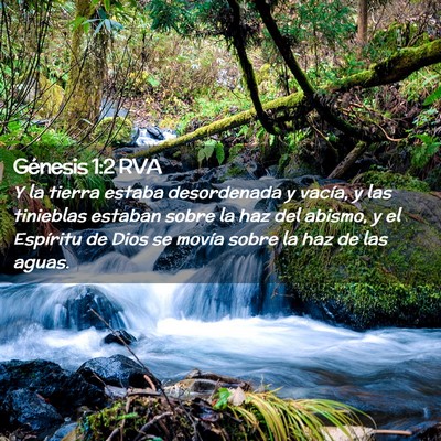 Picture 02 - Génesis 1:2 RVA - Y la tierra estaba desordenada y vacía, y las - Bible Verse Picture