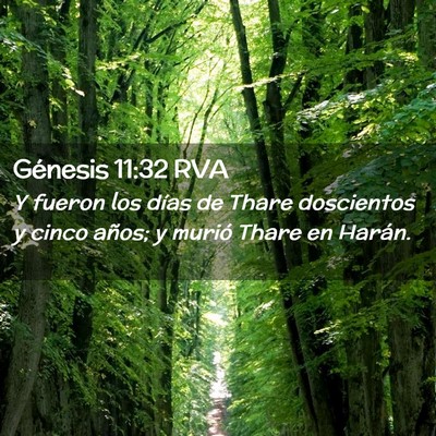 Picture 02 - Génesis 11:32 RVA - Y fueron los días de Thare doscientos y cinco - Bible Verse Picture