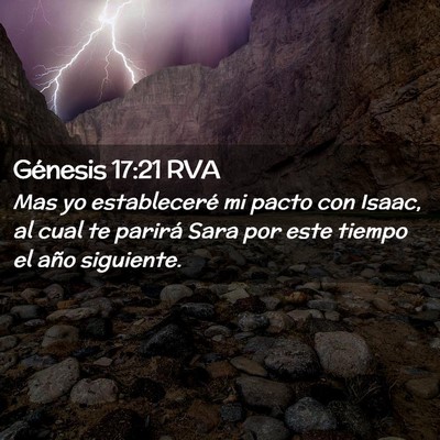 Picture 02 - Génesis 17:21 RVA - Mas yo estableceré mi pacto con Isaac, al cual - Bible Verse Picture