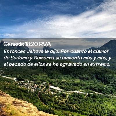 Picture 02 - Génesis 18:20 RVA - Entonces Jehová le dijo: Por cuanto el clamor de - Bible Verse Picture