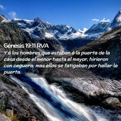 Picture 02 - Génesis 19:11 RVA - Y á los hombres que estaban á la puerta de la - Bible Verse Picture