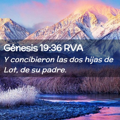 Picture 02 - Génesis 19:36 RVA - Y concibieron las dos hijas de Lot, de su - Bible Verse Picture